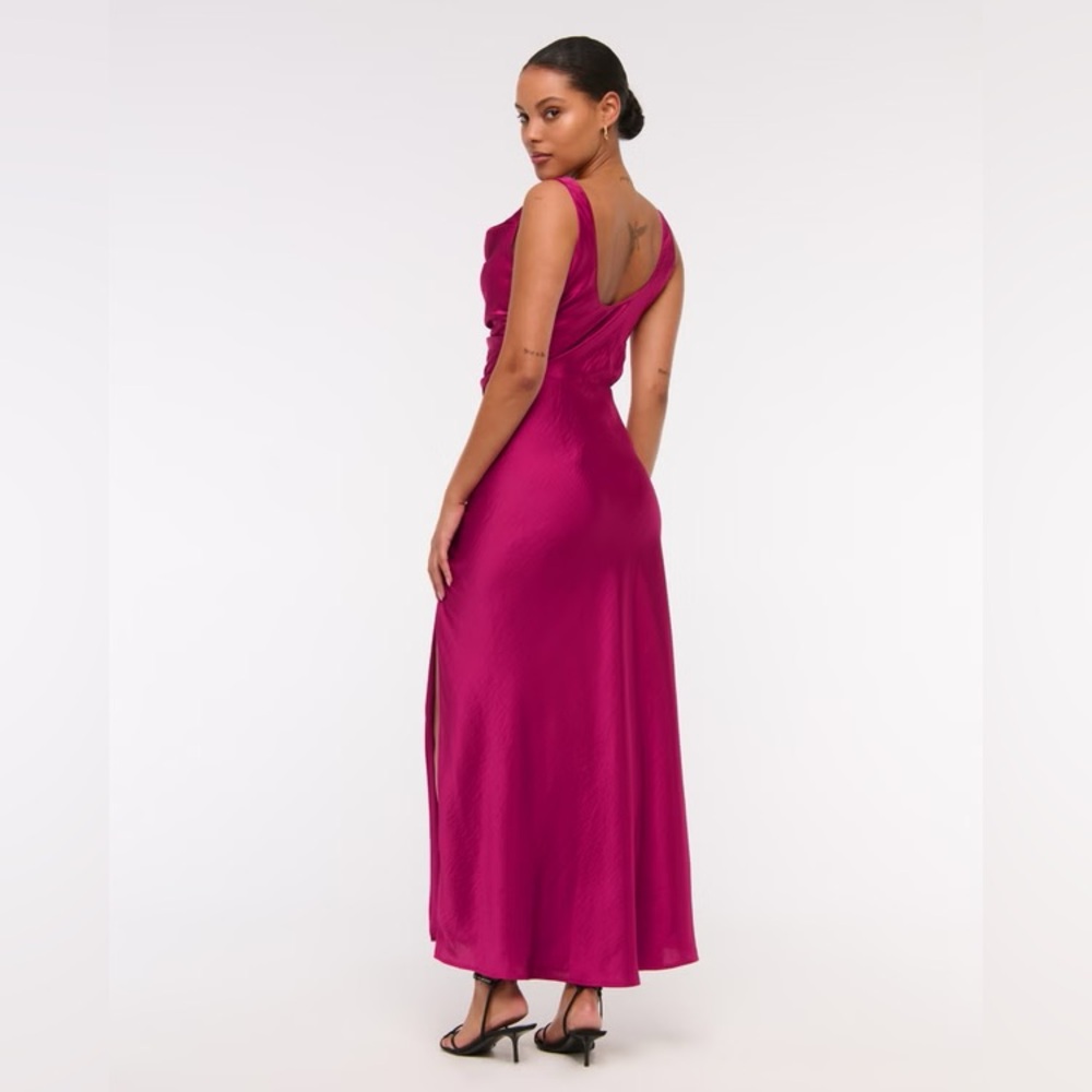 NWT Abercrombie Cowl Neck Draped Maxi Dress - Size Small Petite - Picture 5 of 5